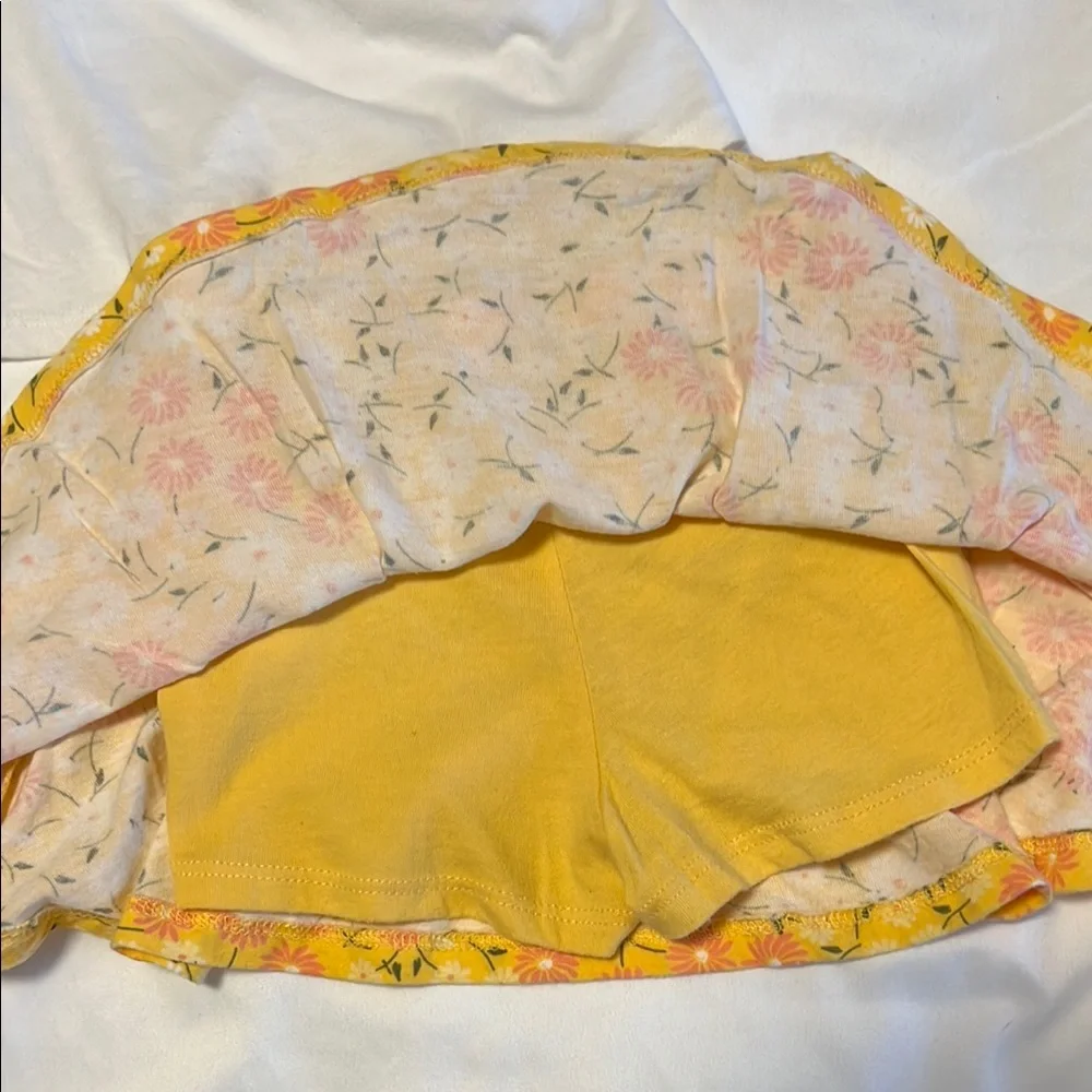 The Children's Place White Top and Yellow Floral Skirt 18-24 Months - Picture 4 of 7